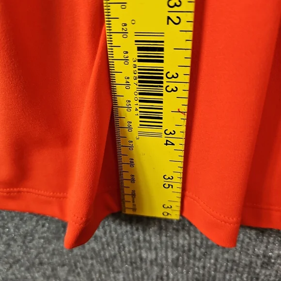 Michael Kors Sleeveless V-Neck Coral Red Gold Hardware Women's Dress MSRP $120 - Picture 9 of 10